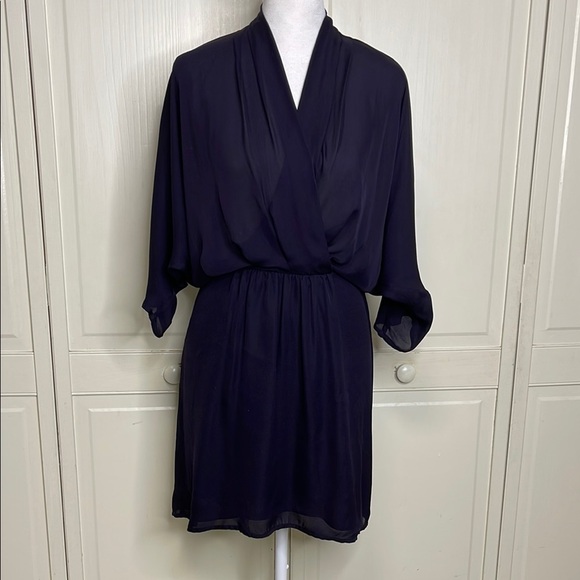 Babaton Women’s Black 100% Silk Cuthbert Mini Dress Size XS - Picture 1 of 12